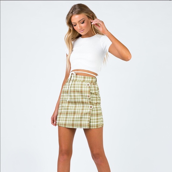 Princess polly plaid wrap skirt - Picture 2 of 4
